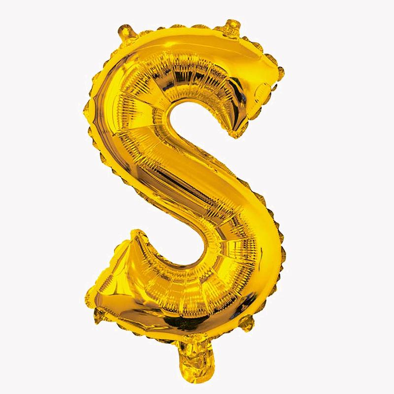 32-Inch Gold English Alphabet Aluminum Film Balloon Birthday Party Decoration Balloon Wedding Decoration In The Letter Helium Floating