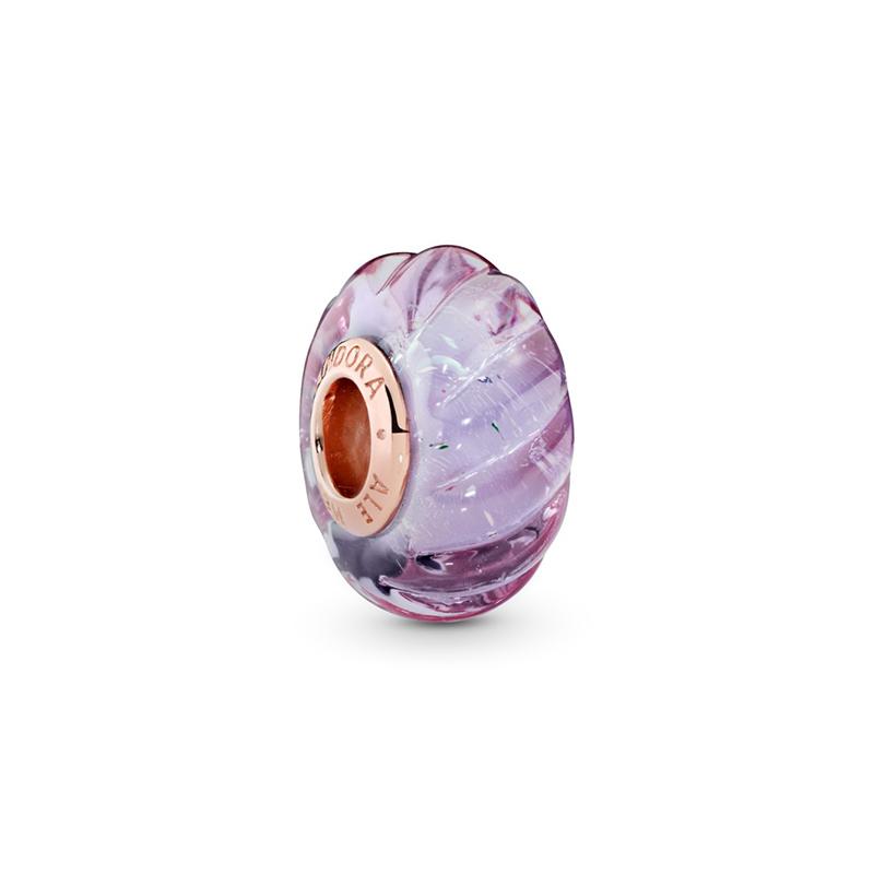 Pandora Crystal clear glass pendant rose gold pink 788107 золотой