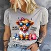 Polyester 100% Couple's Funland Cow Pattern T-shirt Print Fashion Casual Round Neck Short Sleeve Top for Stylish Comfort  Summer