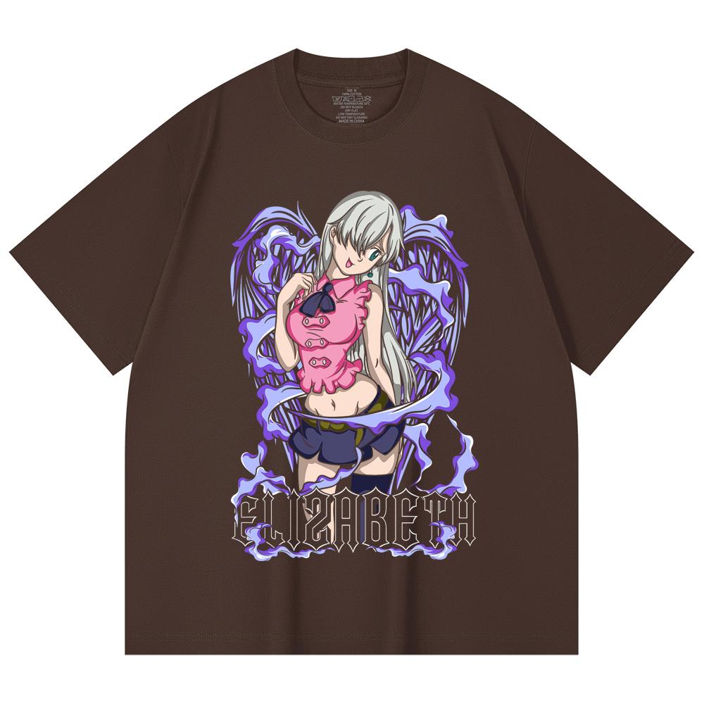 230 Gsm 100% Cotton Seven Deadly Sins V3 Elizabeth Print Unisex Heavy Cotton T Shirt