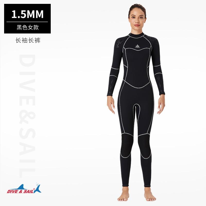 

Diving Suit 1.5mm Men s One-piece Thermal Long-sleeved Women s Cold-proof Swimming Snorkeling Surfer M
