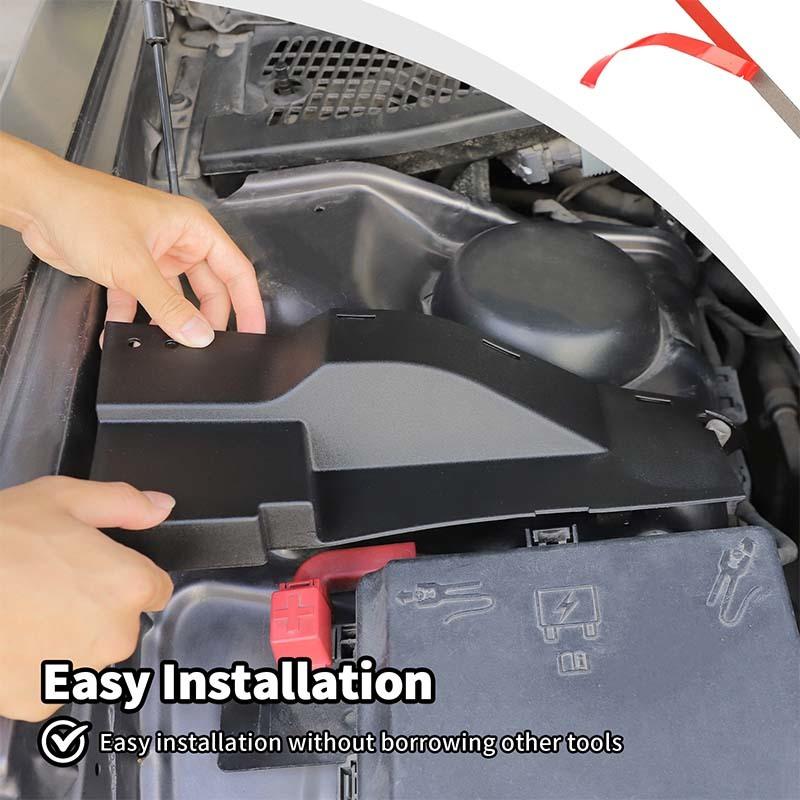 Car Engine Protective Cover Kit Wiper Spray Bottle Cover Plate Coolant Pot Cover For Dodge Challenger 2015 Up ABS Interior Accessories