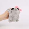 15cm Grey Big Eyed Hamster Plush Toys Bow Hamster Plush Doll Soft Stuffed Animal Toy Cute Plushies Kids Birthday Halloween Gifts