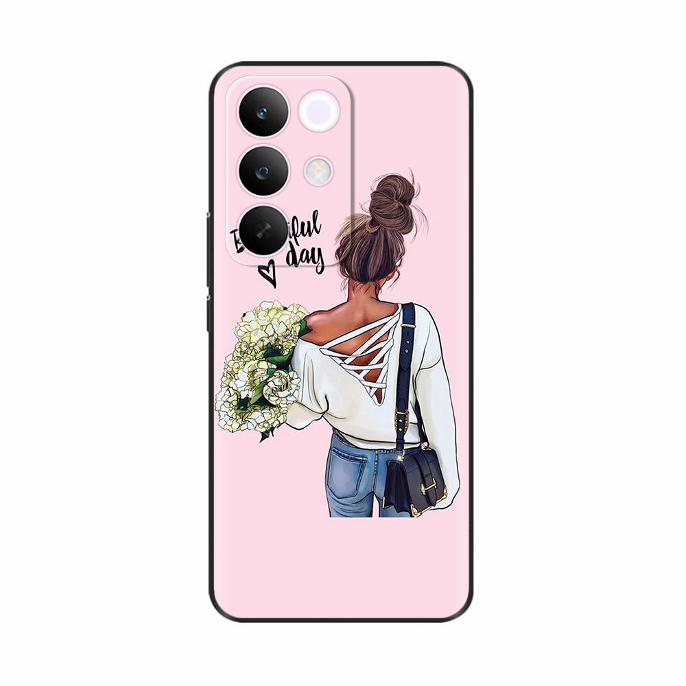 For OPPO Realme C85 5G Case Flower Soft Matte Silicone Back Cover For Realme 15x RealmeC85 C 85 4G 5G Full Phone Shell Fundas