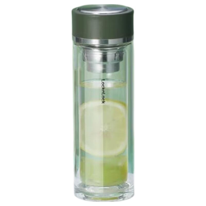 LocknLock Insulated Double-Layer Glass Tea Infuser Mug 320ml