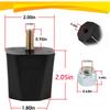 9.9136G Car Universal Bump Stop Set 2” Tall Suspensions for Overload Spring, Leaf Spring, Control Arms, Traction Bars, Axles