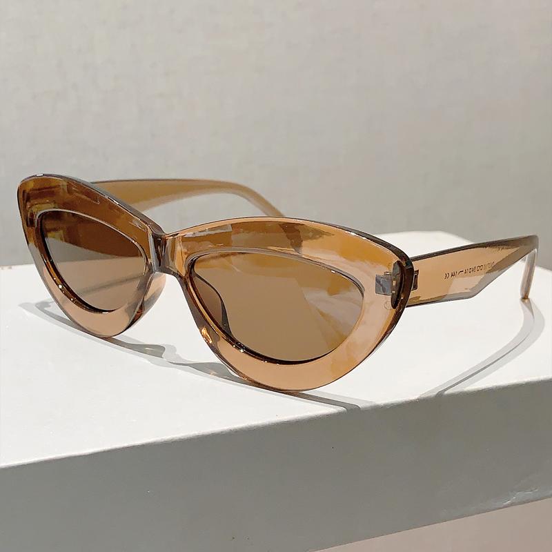 Vintage Cat Eye Sunglasses  Fashion Retro Candy Color Outdoor Women Shades Luxury Brand Designer Multicolor Eyewear