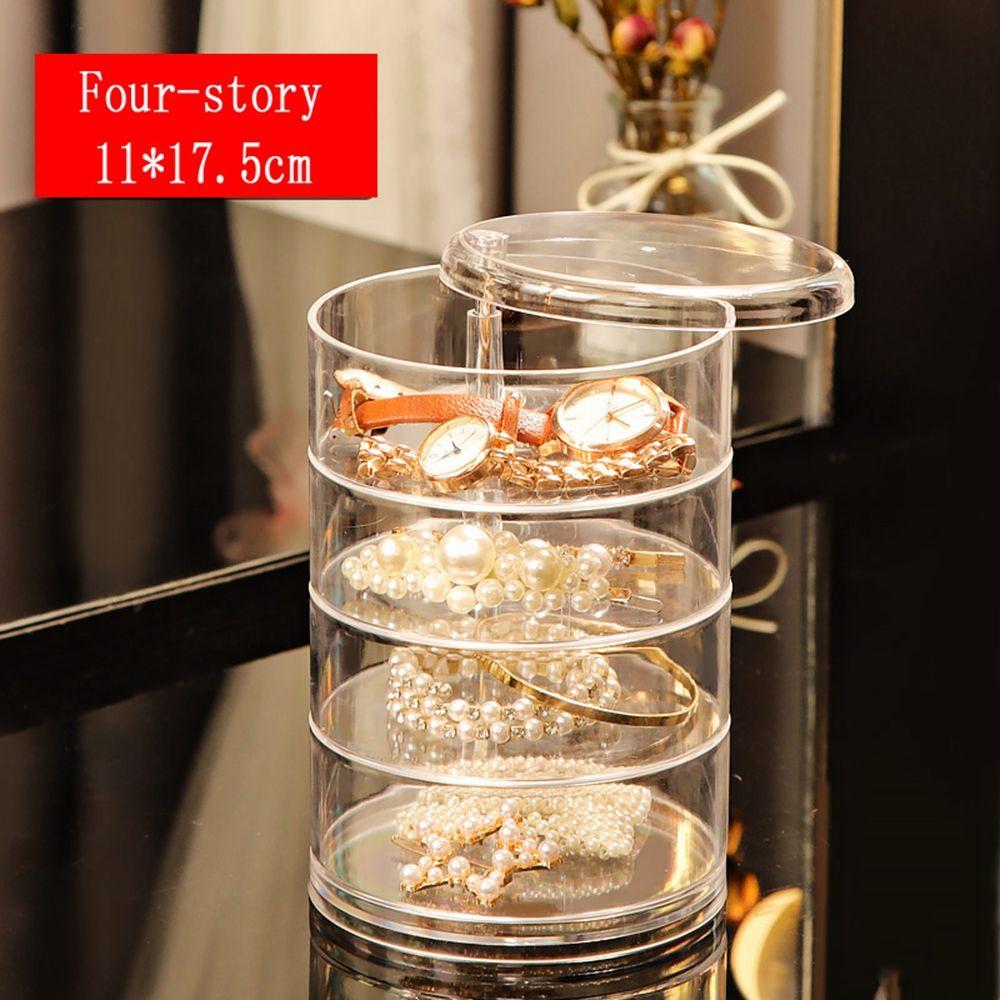 Case Multilayer Jewelry Box Ring Holder Storage Case Rotate Jewelry Boxes Ring Box Earring Storage