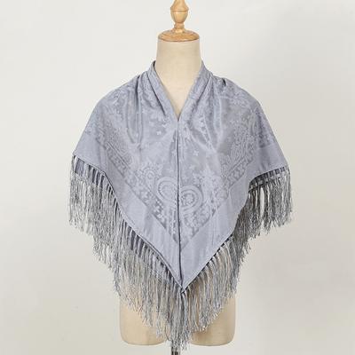 NEW Fashion Women Cut Flowers Hollow Lace Gradient Flower Silk Scarf Spring Shawls and Wraps Square Femme Beach Sjaals