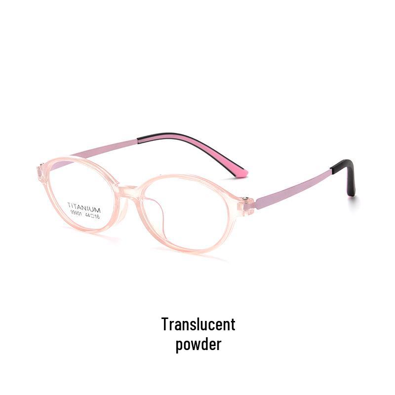Children's Ultralight Pure Titanium Eyeglass Frames - Retro Round Design for Girls and Boys with Myopia (Model 99901T)