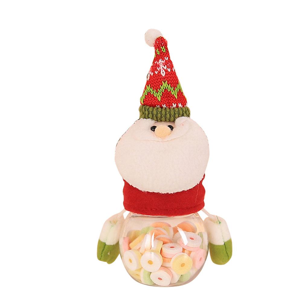 

Christmas Candy Jar Sugar Box Xmas Gift Bag Santa Claus Transparent Candy Box
