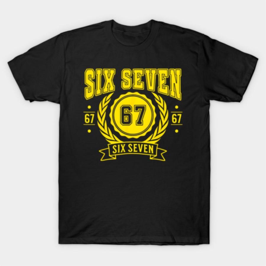 Six Seven 6 7 67 Gen Alpha Slang T-shirt For Men Women 100% Cotton T Shirts Short Sleeve Tops 1110-4