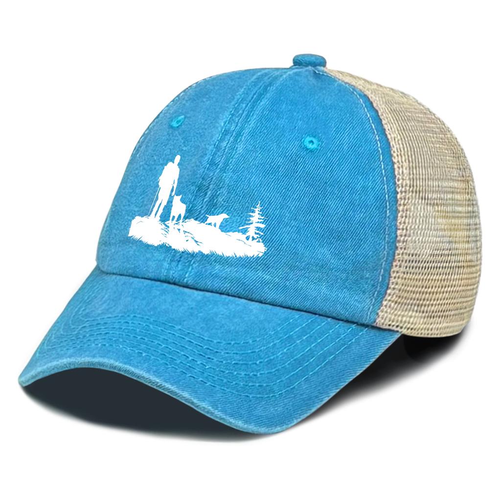 White Explorer Dog Printed Baseball Hat Adjustable All Season Simple Snapback Cap For Unisex Women Daily Wear Camping Golf