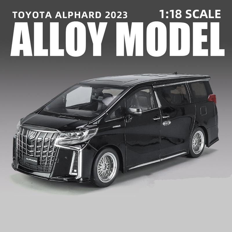 Large Size 1/18 Toyota Alphard MPV Alloy Car Model Diecast Metal Toy Vehicles Car Model Simulation Sound and Light Children Gift