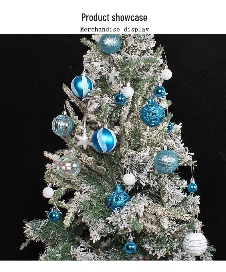 Cangyan Painted Christmas Ball Ornament Set – Mixed Styles, Electroplated Decorative Baubles In Gift Box for Christmas Tree.