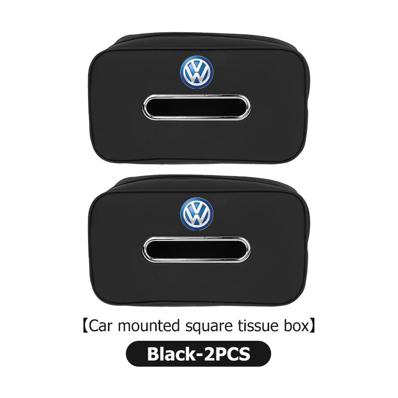 WET1 Car Tissue Box Seat Back Paper Towel Bag Tissue Storage Case For Volkswagen VW Scirocco Jetta Beetle Golf 4 5 6 Passat Polo B5