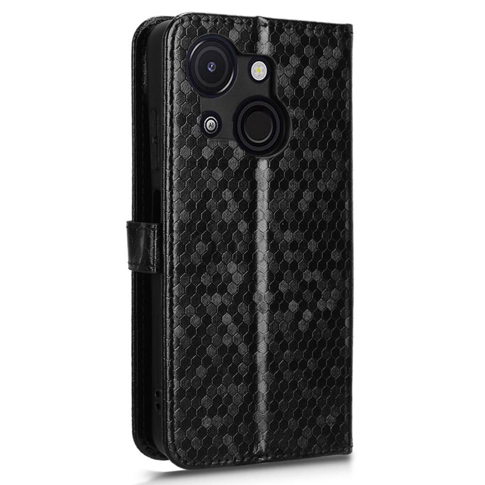For Itel A50C Wallet Case Dot Pattern Imprint PU Leather Phone Cover