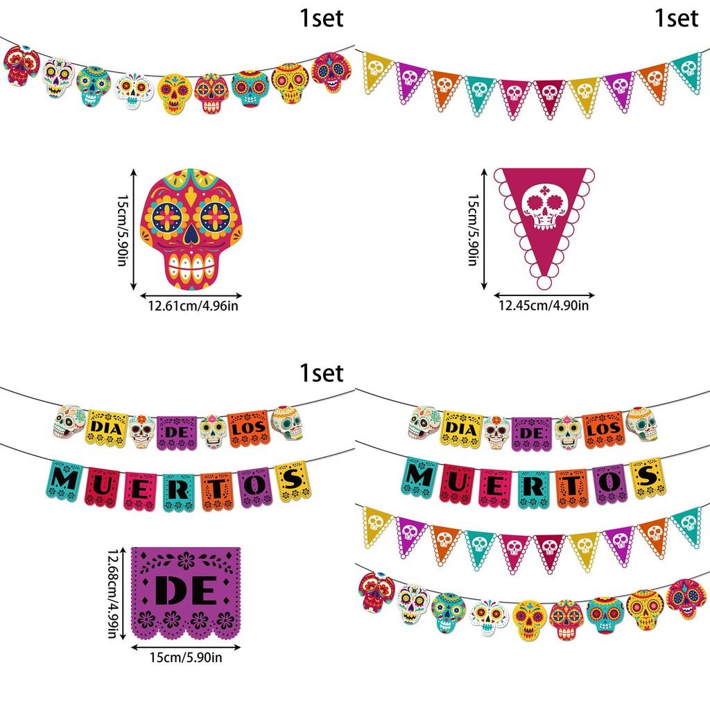 Muertos De Día Skull Themed Party Banner For Festive Scene Celebration Setting