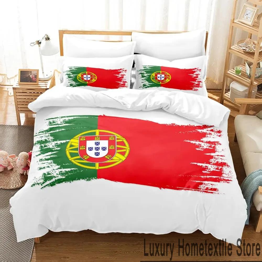 Comforter 3D Print Portugal Flag Bedding Set Boys Girls Twin Queen King Size Bed Boys Adult Home Textileextile