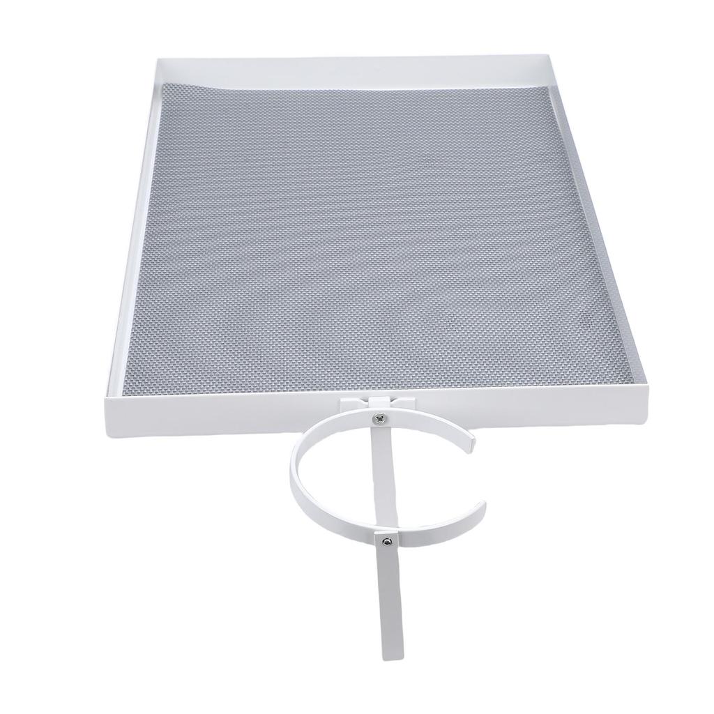 Bedside Shelf with Cup Holder Carbon Steel Bunk Bed Tray Clip On Nightstand with Hooks for College Dorm Room Table