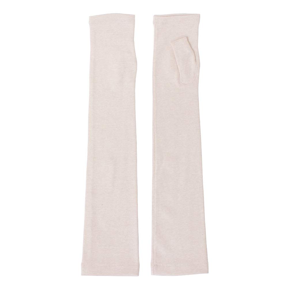 

GlovesDEPO Fingerless Long Organic Luoyang Purple Women s Gloves, Cotton, Dyed,