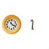 Silent Contemporary Wood Wall Clock And African Tribal Lady Sculpture Ornament for Bedroom Kitchen