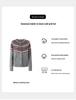 Retro Fair Isle Jagged Knit Wool Thick Cardigan Sweater