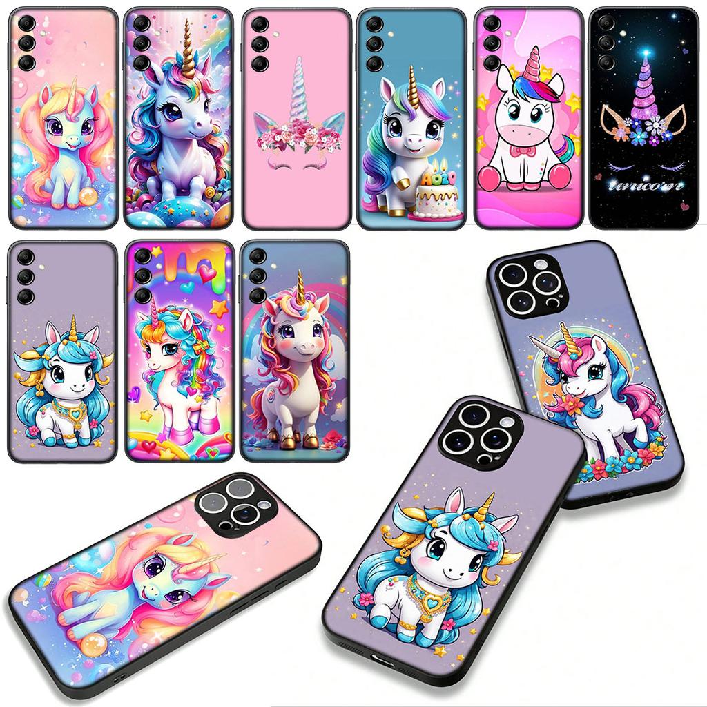 for OPPO A54 A40 A60 A80 A18 A16 A17 A38 A78 A79 A57 A55 A96 A15 A12 Phone Cover Case Wallpaper Unicorn Lovely Poster Casing