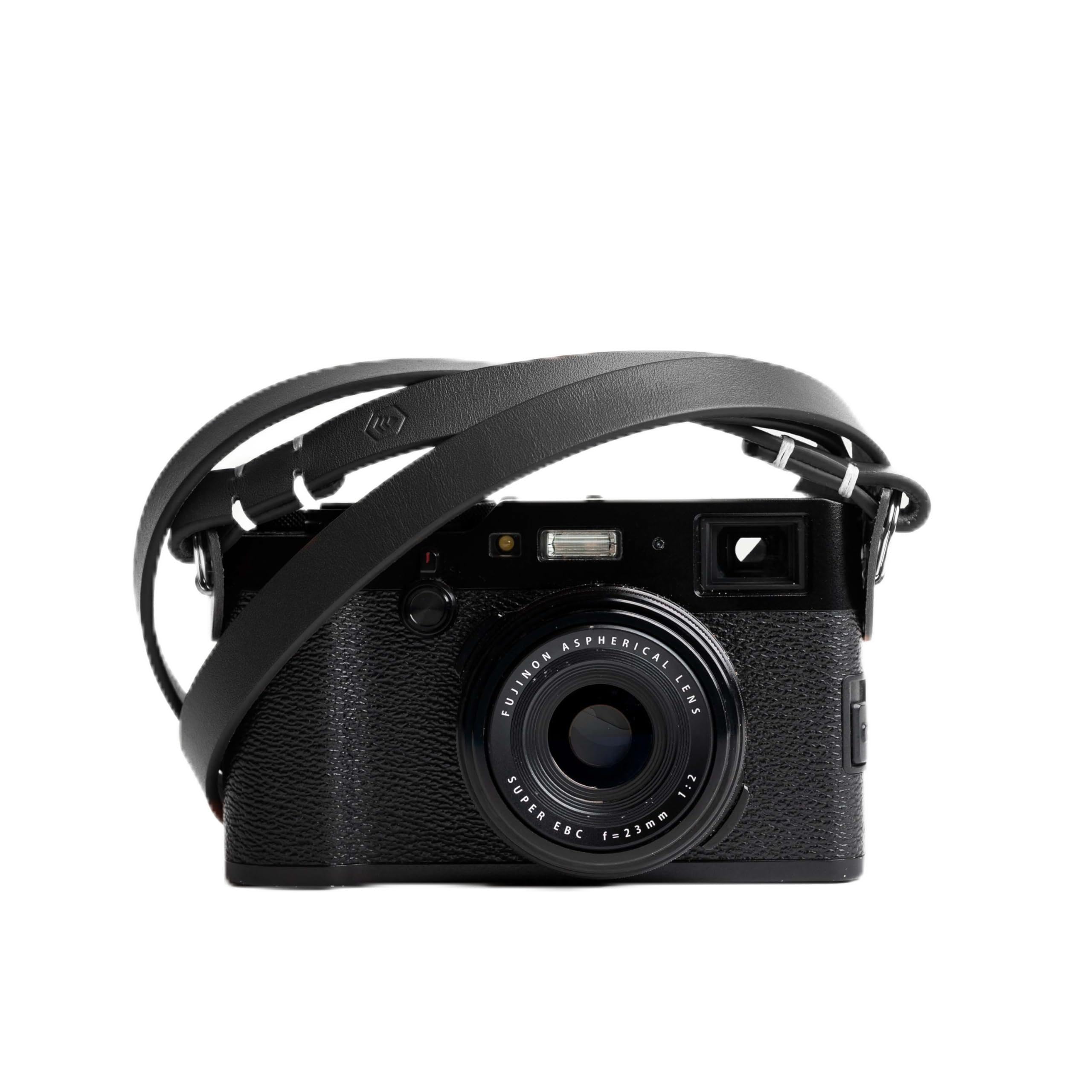 

Evergreen Leather Camera Strap Split Ring Neck Shoulder Vintage Modern Hand Compatible with and Canon – 28-inch Strap, Slim, Design, Stitched, Fuji, чорний