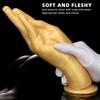 Gold Silikon Faust Anal Dilator Fisting Vibrator Riesiger Dildo Anal Plug Realistischer Schwanz Sexspielzeug BDSM Strap on Cock