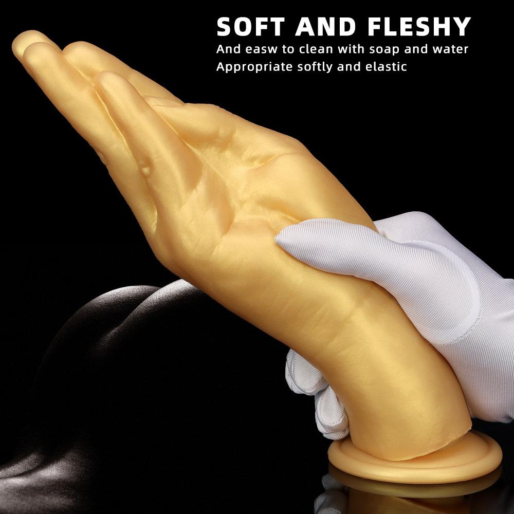 Gold Silikon Faust Anal Dilator Fisting Vibrator Riesiger Dildo Anal Plug Realistischer Schwanz Sexspielzeug BDSM Strap on Cock