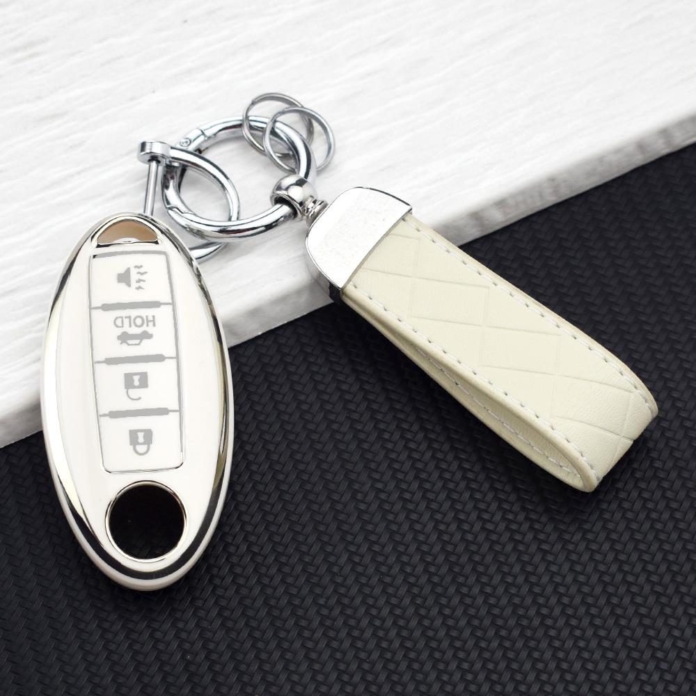 Tpu Key Fob Case For Nissan Altima Rogue Sentra Kicks Versa Frontier Pathfinder Murano Maxima Titan Juke Armada Key Chain Rings