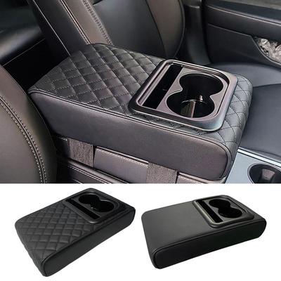 Universal Height Increasing Pad PU Leather Armrest Cushion Pads Car Armrest Cover Cushion Interior Replacement Parts For Vehicle