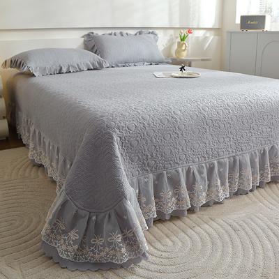 Laced Bedspread Solid Color Bed Cover Queen Size Bed Linen Thicken Bedsheets Home Mattress Protector Colchas (No Pillowcase)