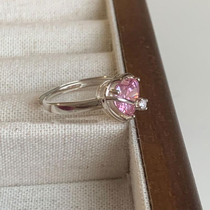Adjustable Open Unique Ring With Multicolored Zircon Stones Perfect For Stylish Women Accessories