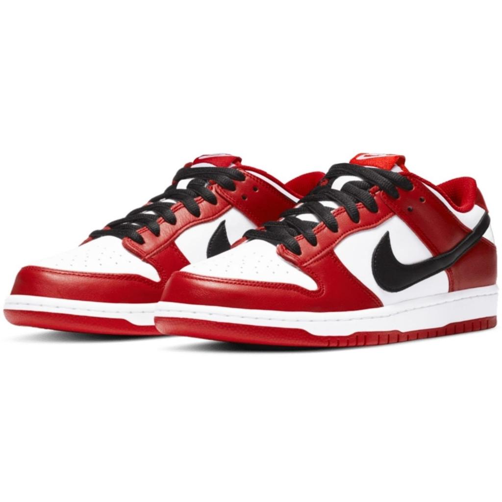 Nike Dunk Chicago Red Slip Resistant Abrasion Resistant Low top Skateboard Shoes Unisex Red White Black HF5441-104(Team458-)