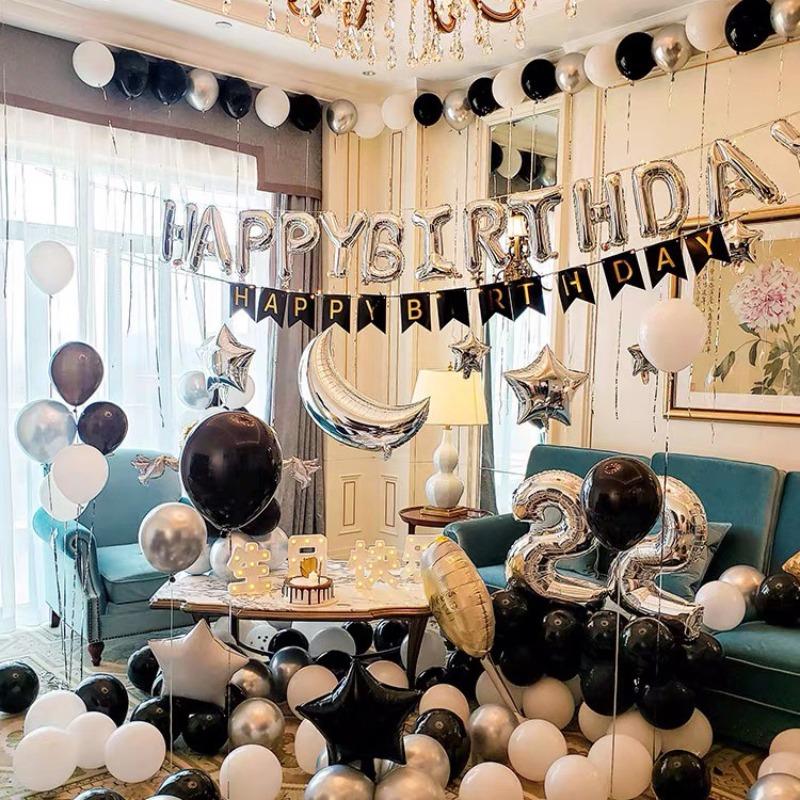 Birthday Balloon Set Party Decoration Arrangement Boys and Girls Birthday Balloon Set Premium Sensory Dopamine