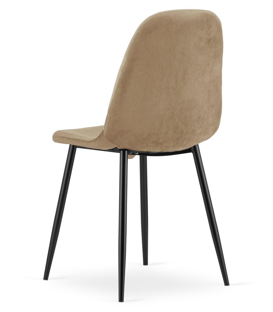 PADVA chair - velvet brown / black legs x 3