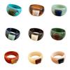 Europe American Style Irregular Wide Bracelet Smudging Retro Hand Ring Simple Acrylic Bangle  Gift