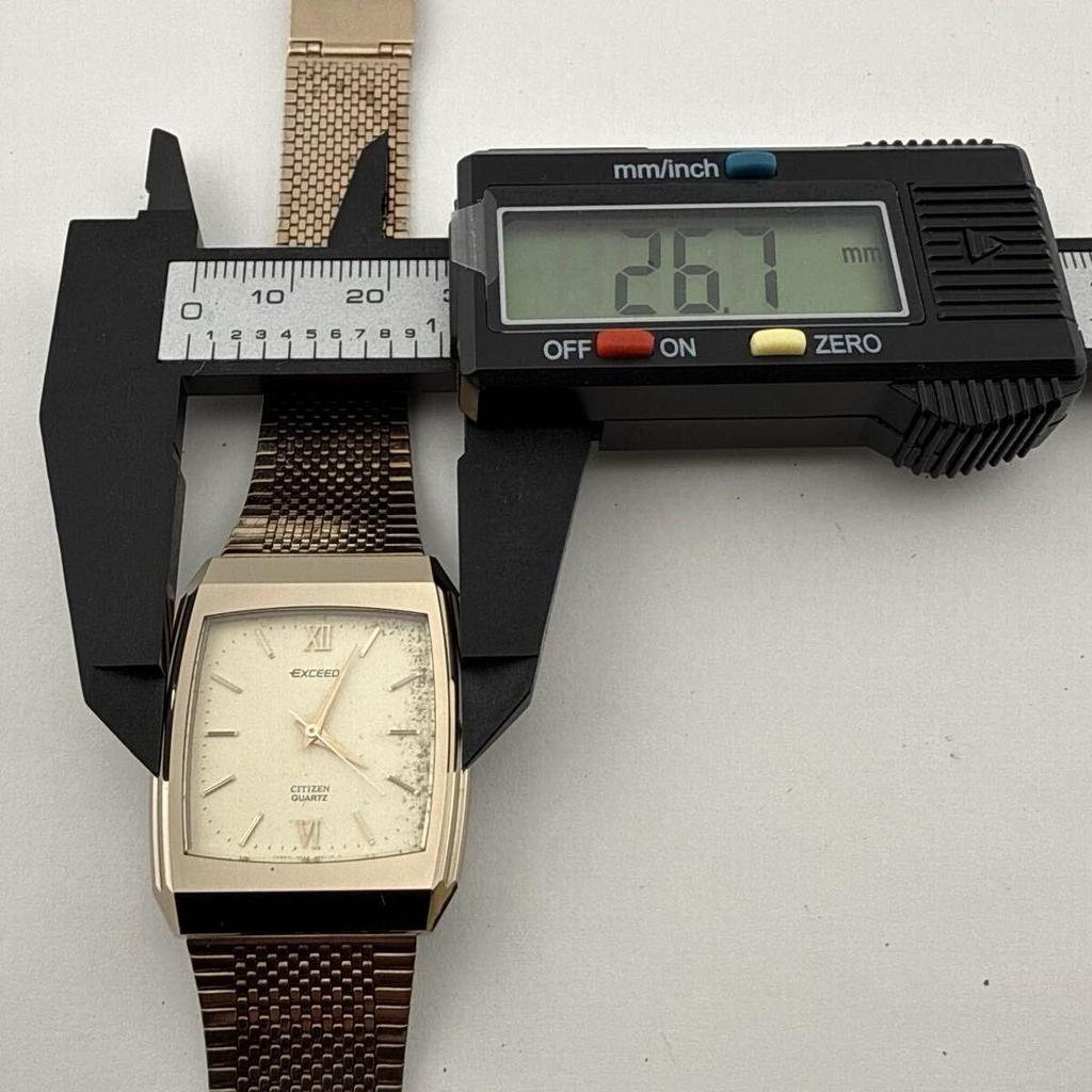 Used CITIZEN Exceed UHAG 4-795733 Men's Watch Quartz Working Item Battery Replaced [T41]