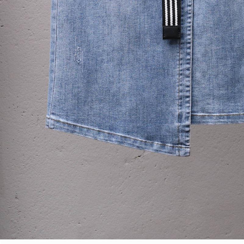 Frühling Sommer Jeansrock Damen Elastisch Hochtailliert A-Linie Hüftumspielende Röcke Lässig