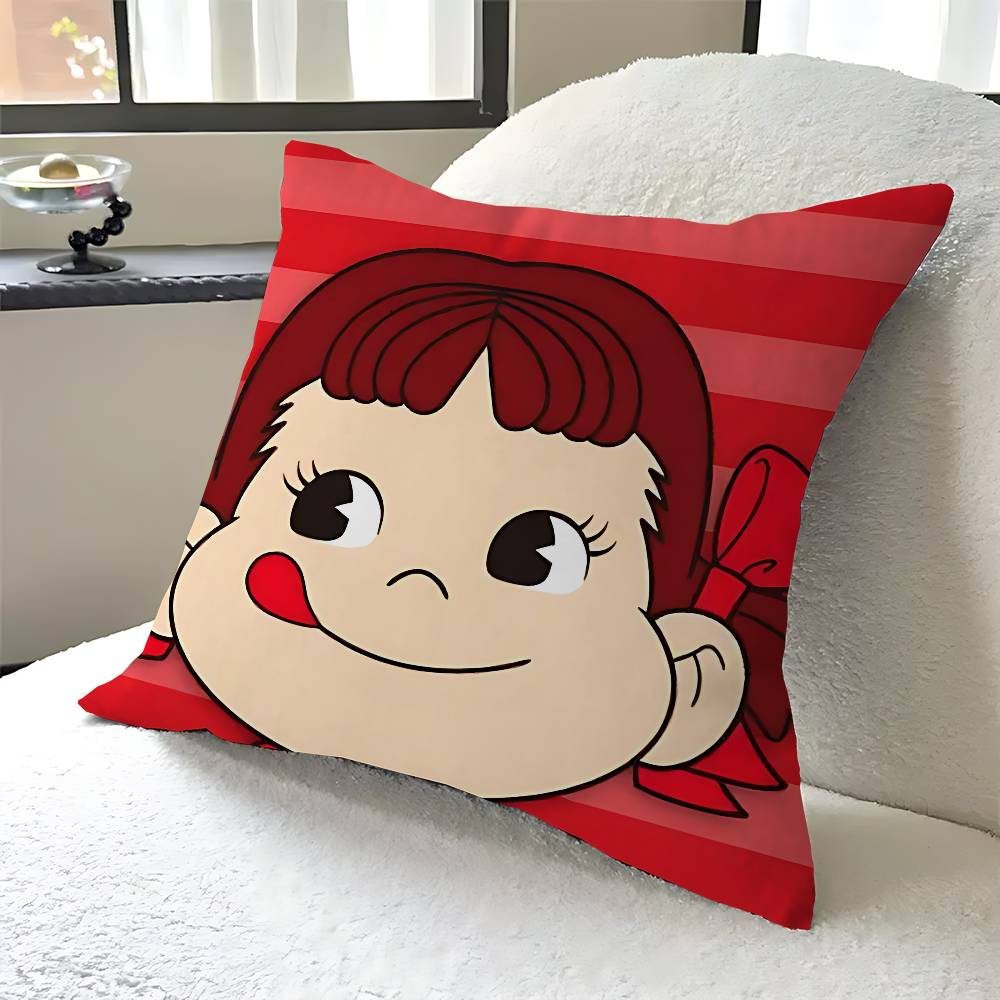 

Cartoon CUTE M-Milky P-Peko-chan Pillow Gift Home Office Decoration Pillow Bedroom Sofa Car Cushion CoverPillow Case 12x12Inch