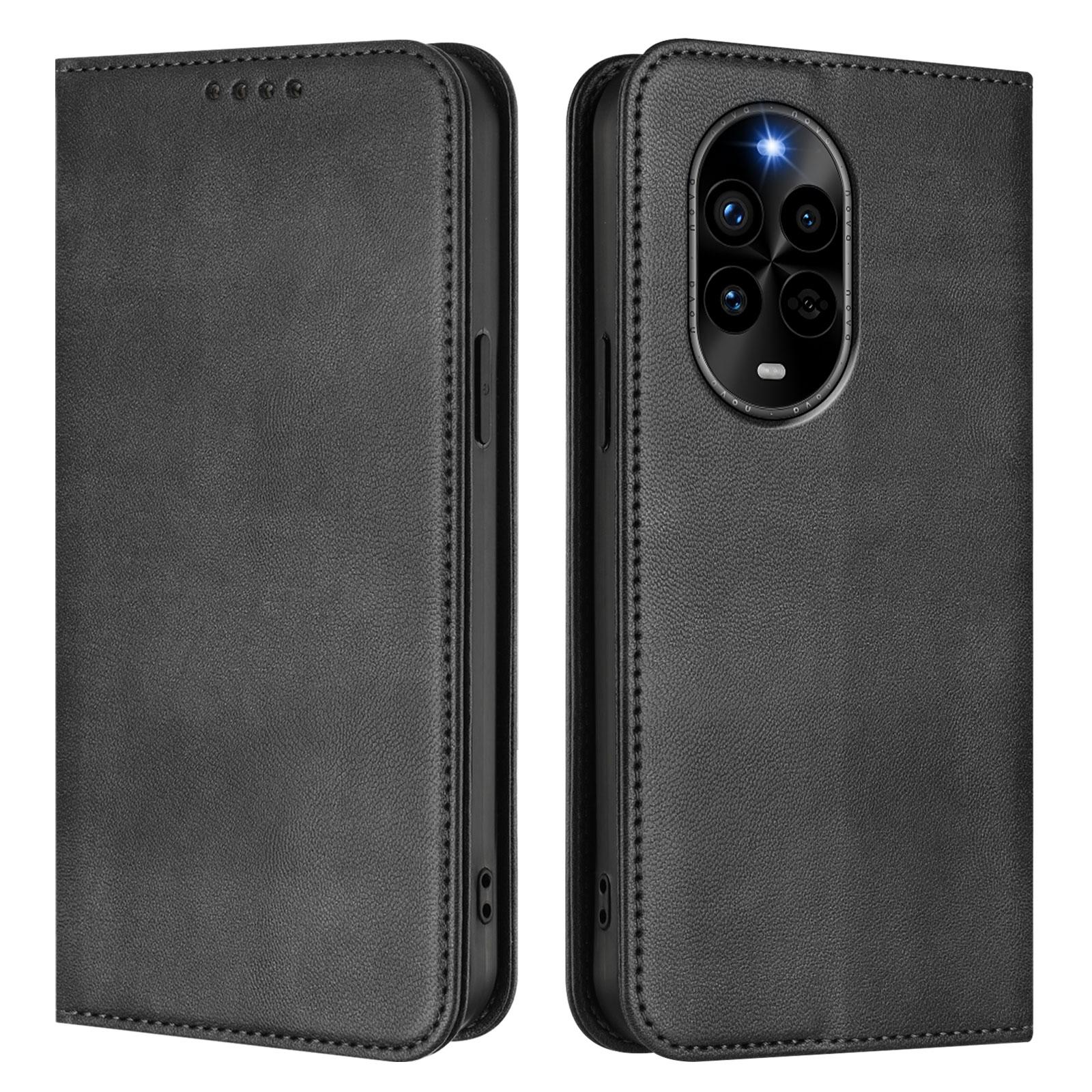 

For Huawei nova 13 Pro 5G Wallet Cases Retro Texture RFID Blocking Leather Phone Cover Black