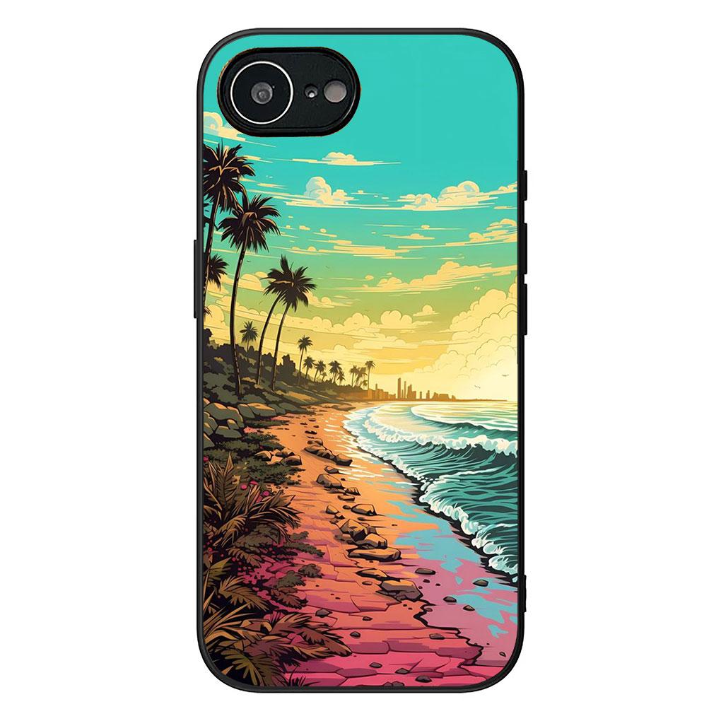 

Cover for Apple iPhone 17 16 14 15 Pro Max Plus 15+ 16E XR ProMax Air 16+ Coque Phone Case Flower Wave Beach Japan Sunset Cherry iPhone 16 Plus