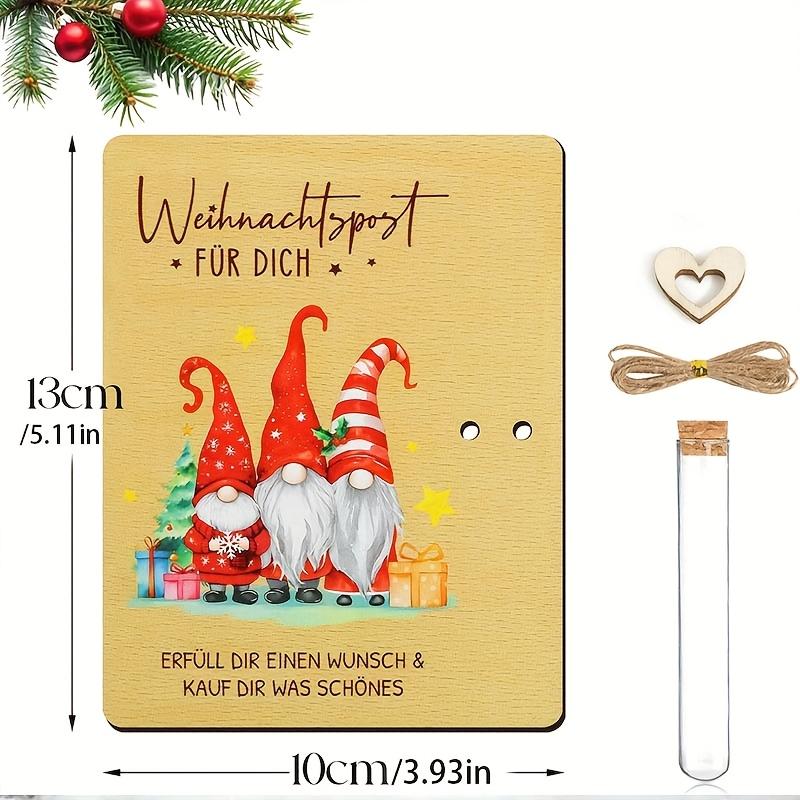 1/3sets Wooden Christmas Card with Test Tube - Christmas Money Gift Wrap for Women/Men/Friends, Holiday Cash Voucher Packaging