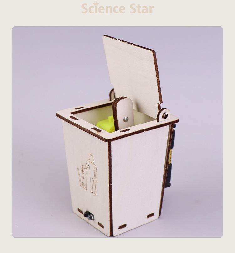 DIY Smart Induction Trash Can Kit for Primary Students' Science Projects