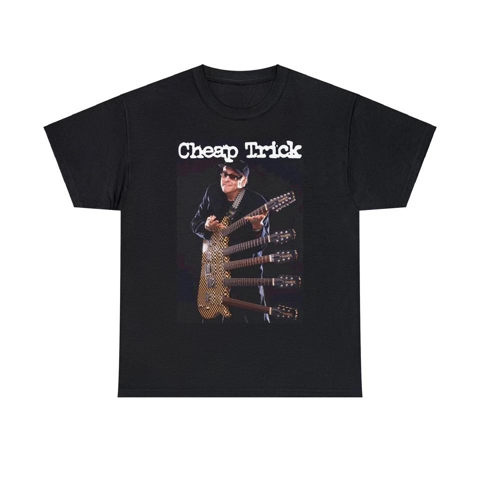 

Cheap Trick Rick Nielson and his 5 Neck Guitar unisex Short Sleeve T Shirt 3XL
