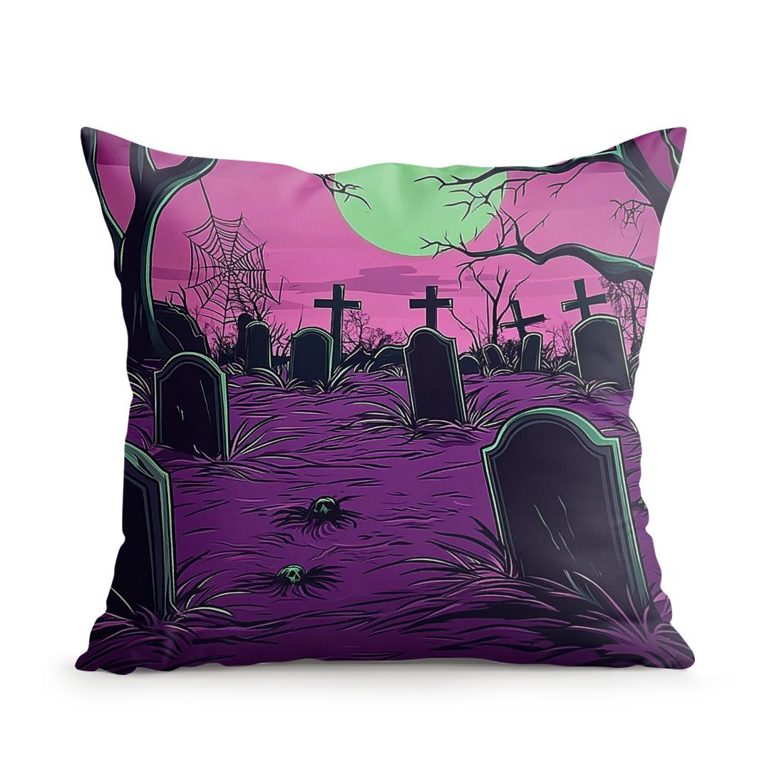 

Halloween horror night Cushions Pillowcase Polyester Cushion Cover Throw Pillow Sofa Decoration Pillowcover Home Decor 450*450mm