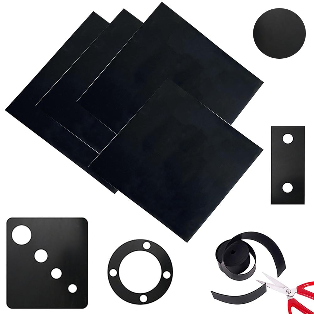 Neoprene Rubber Sheet Solids Rubber Pad Anti-Slip Waterproof Cushion For DIY Gaskets Crafts