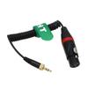 HangTon Microphone Transmitter Audio Cable for Sennheiser SK500 Sony UWP D11 XLR Female Locking TRS Coiled G4, D21, 3-Pin 3.5mm 1/8"